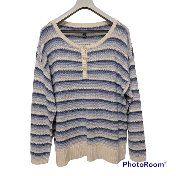 Chaps Sweaters - CHAPS Women’s Plus Size Long Sleeves Henley Sweater Size XXL